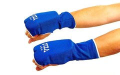 Накладки (перчатки) для каратэ удлиненные VELO ULI-10019(B) (PL, хлопок, эластан L, XL, синий)