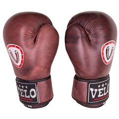 Боксерские перчатки кожаные Velo antique 10-12oz