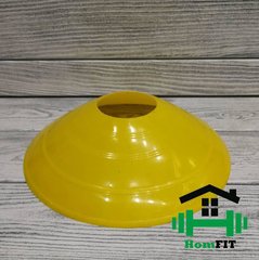 Фишка футбольная для пола малая круглая 5 см Цвет: желтый