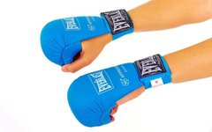 Перчатки для каратэ ELAST BO-3956-B (PU, р-р S-XL, синий, манжет на резинке)
