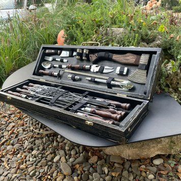 Подарочный набор шампуров в кейсе для пикника Viking Case