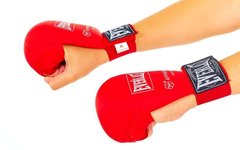 Перчатки для каратэ ELAST BO-3956-R (PU, р-р S-XL, красный, манжет на резинке)