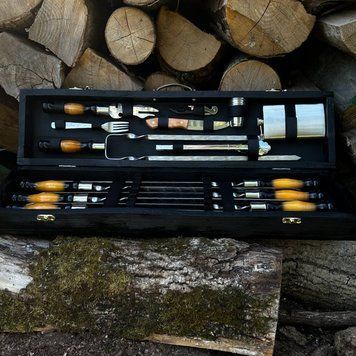 Набір шампурів у кейсі Shampur Box №8 R. Шашличний набір. Подарунок чоловікові