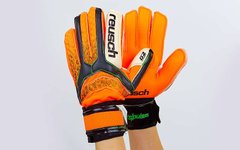Перчатки вратарские с защитными вставками на пальцы REUSCH, Оранжевый, 8