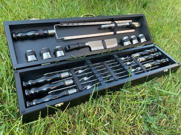 Набор шампуров в кейсе Grill Box 9 S2. Шашлычный набор. Подарок мужчине, С гравировкой