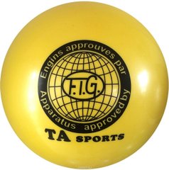 Мяч для художественной гимнастики TA sport Д=15см желтый