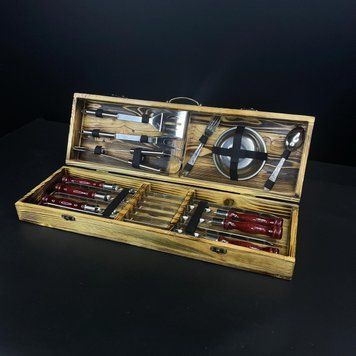 Набір шампурів в кейсі Eko-Box №24 XS. Шашличний набір. Подарунок колезі.