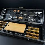 Набір шампурів у кейсі Турист 4 Black M-1. Шашличний набір. Подарунок братові