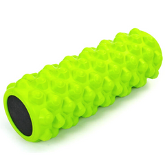 Роллер Grid Bubble Roller для массажа спины, ягодиц и ног (36см), Салатовый